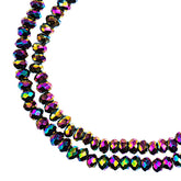 Crystal Lane Rondelle 2 Strand 7in (apx246pcs) 1.5x2.5mm Opaque Multi Colour Iris